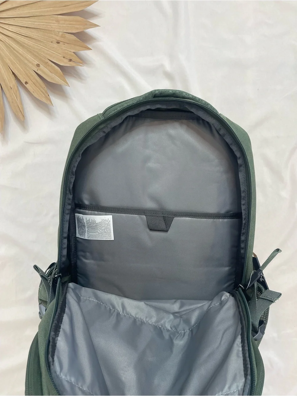 The North Face Pivoter Thyme Light Heather Olive Green Backpack School Work Bag